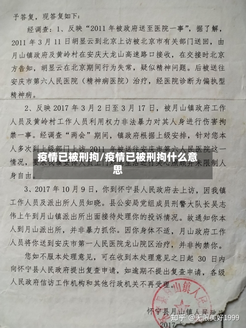 疫情已被刑拘/疫情已被刑拘什么意思-第2张图片