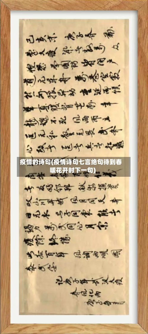 疫情的诗句(疫情诗句七言绝句待到春暖花开时下一句)