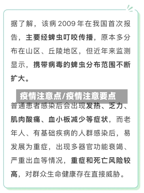 疫情注意点/疫情注意要点