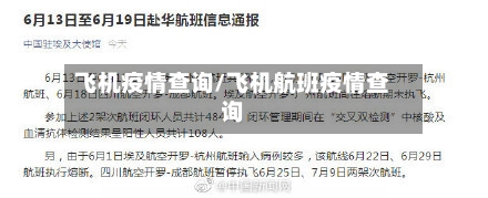 飞机疫情查询/飞机航班疫情查询
