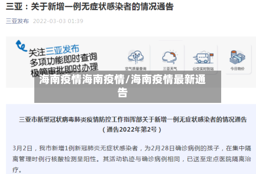 海南疫情海南疫情/海南疫情最新通告-第2张图片